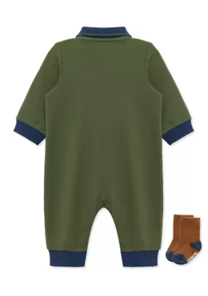 Baby Boys Football Coverall with Socks
