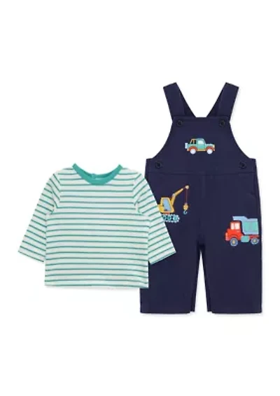 Baby Boys Trucks Overall Set