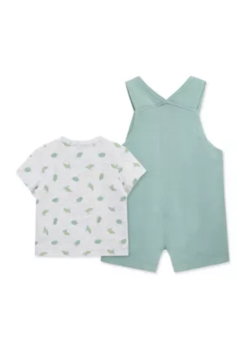 Baby Boys Turtle Shortall Shirt Set