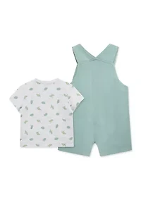 Baby Boys Turtle Shortall Shirt Set