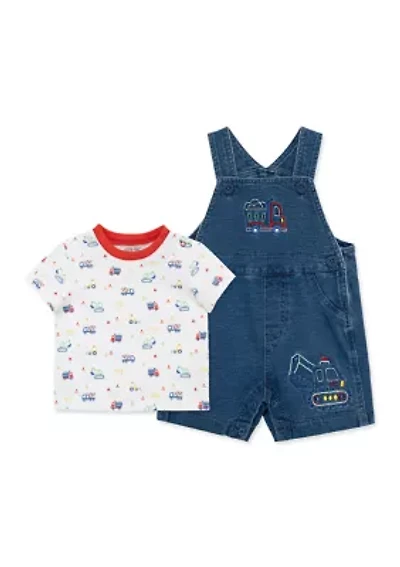 Baby Boys Shortall and Shirt Set