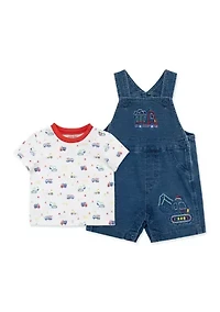 Baby Boys Shortall and Shirt Set