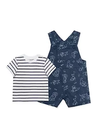 Baby Boys Puppies Shortall Set