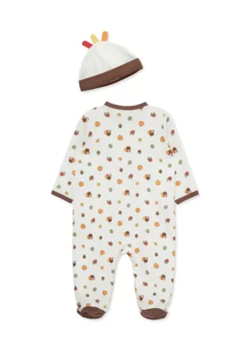 Baby Boys Turkey Footie with Hat