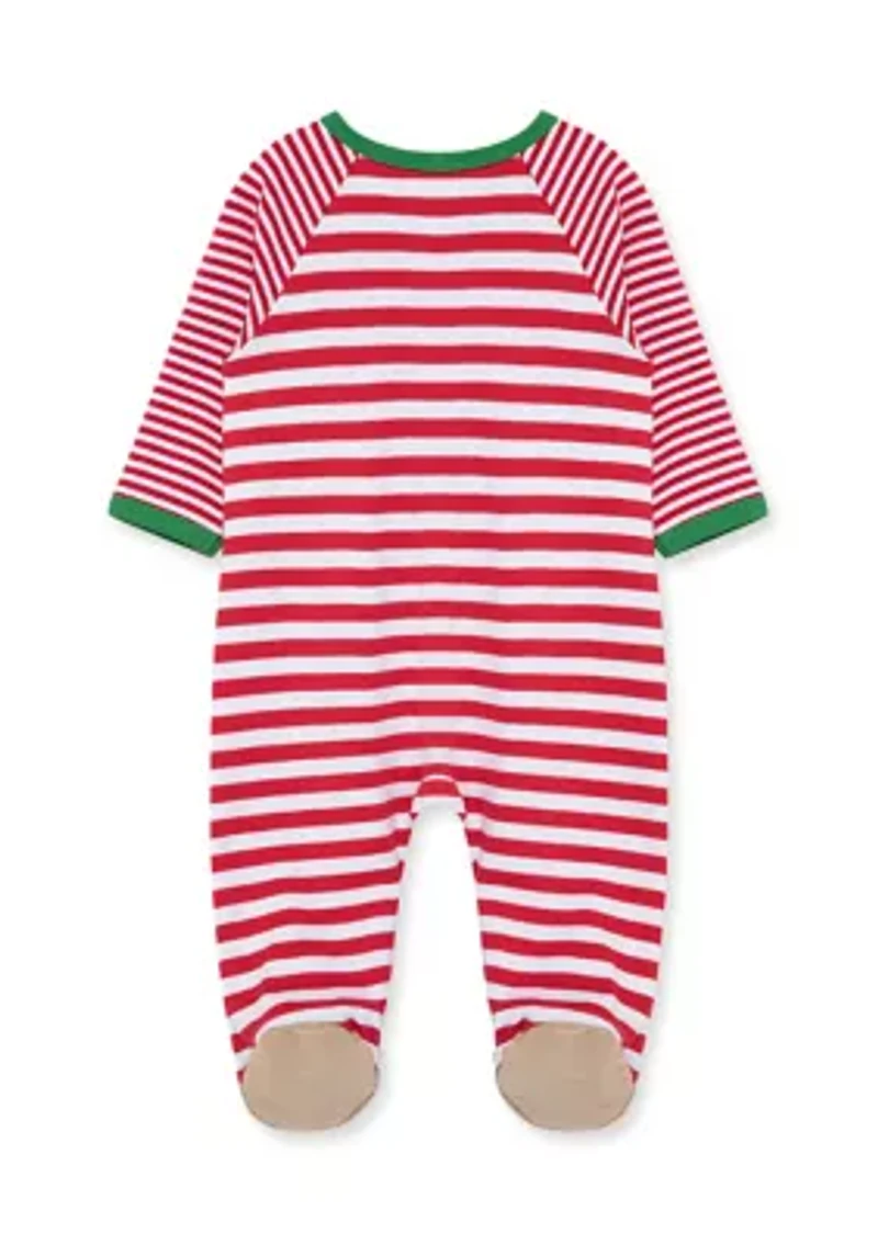 Baby Boys Reindeer Stripe Footie Pajamas