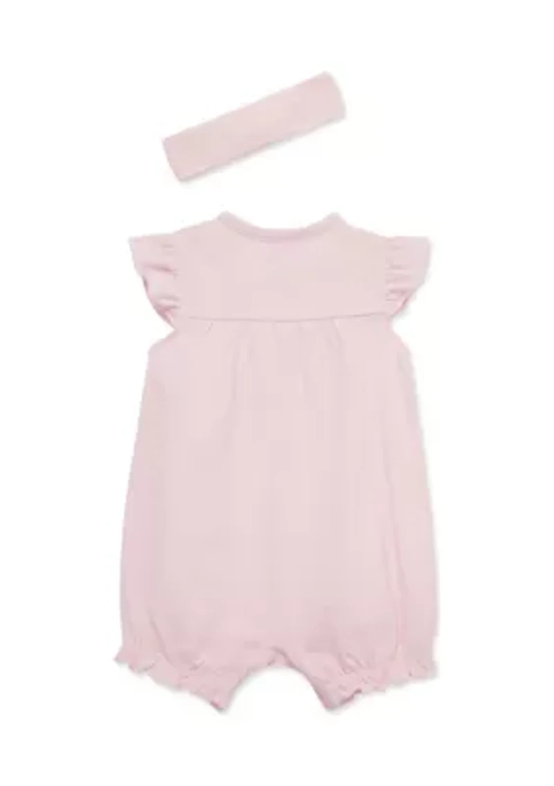 Baby Girls Sailboat Romper with Headband