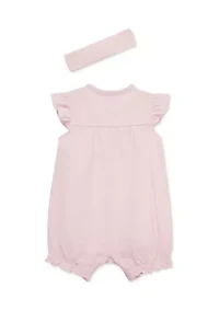 Baby Girls Sailboat Romper with Headband
