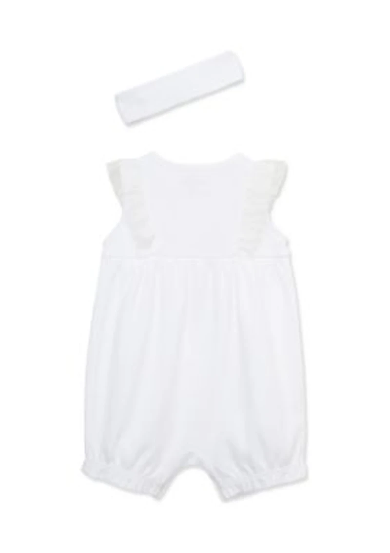 Baby Girls Hearts Romper with Headband