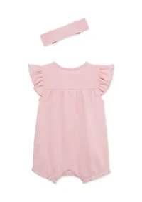 Baby Girls Cherry Onesie and Headband Set
