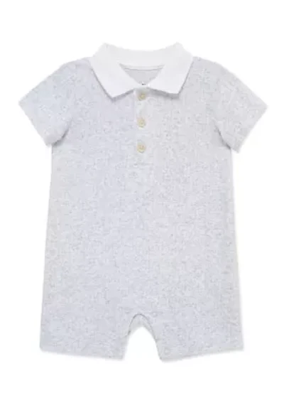 Baby Boys Grey Polo Romper