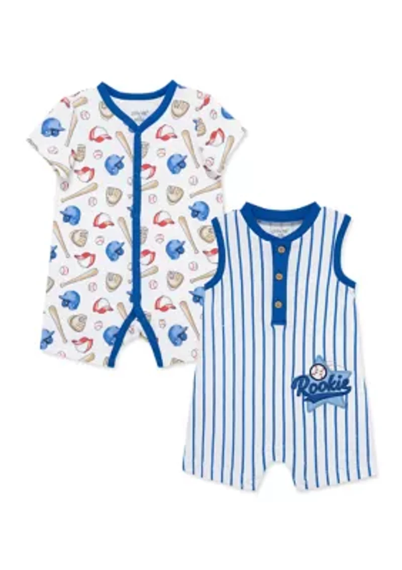 Baby Boys Baseball Romper Set