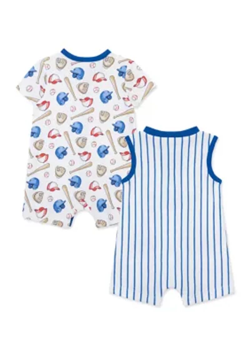 Baby Boys Baseball Romper Set
