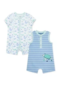 Baby Boys Turtle Romper Set