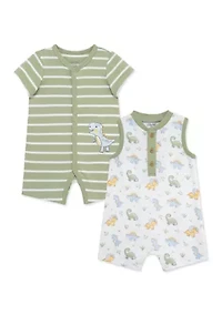 Baby Boys Dino 2 Piece Romper Set