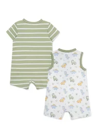 Baby Boys Dino 2 Piece Romper Set