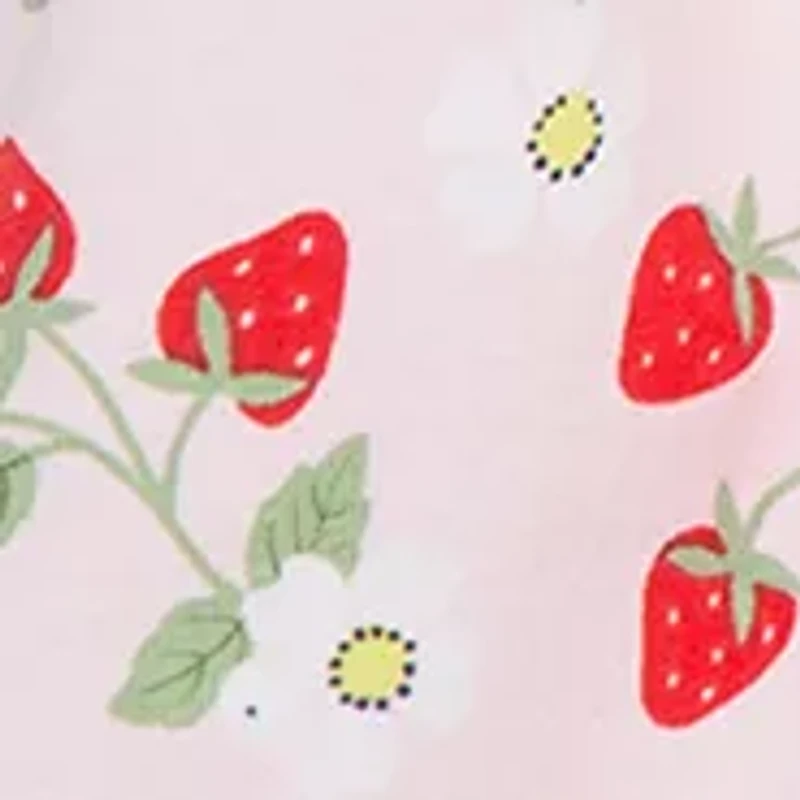 Baby Girls Strawberries Bodysuit Dress with Headband