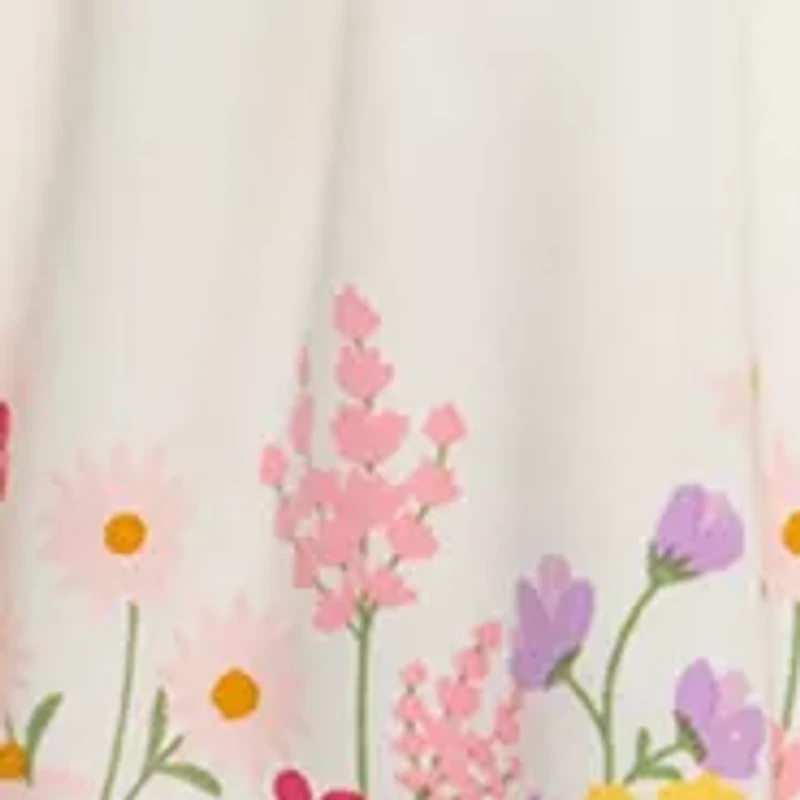 Baby Girls Floral Border Tunic Set with Headband