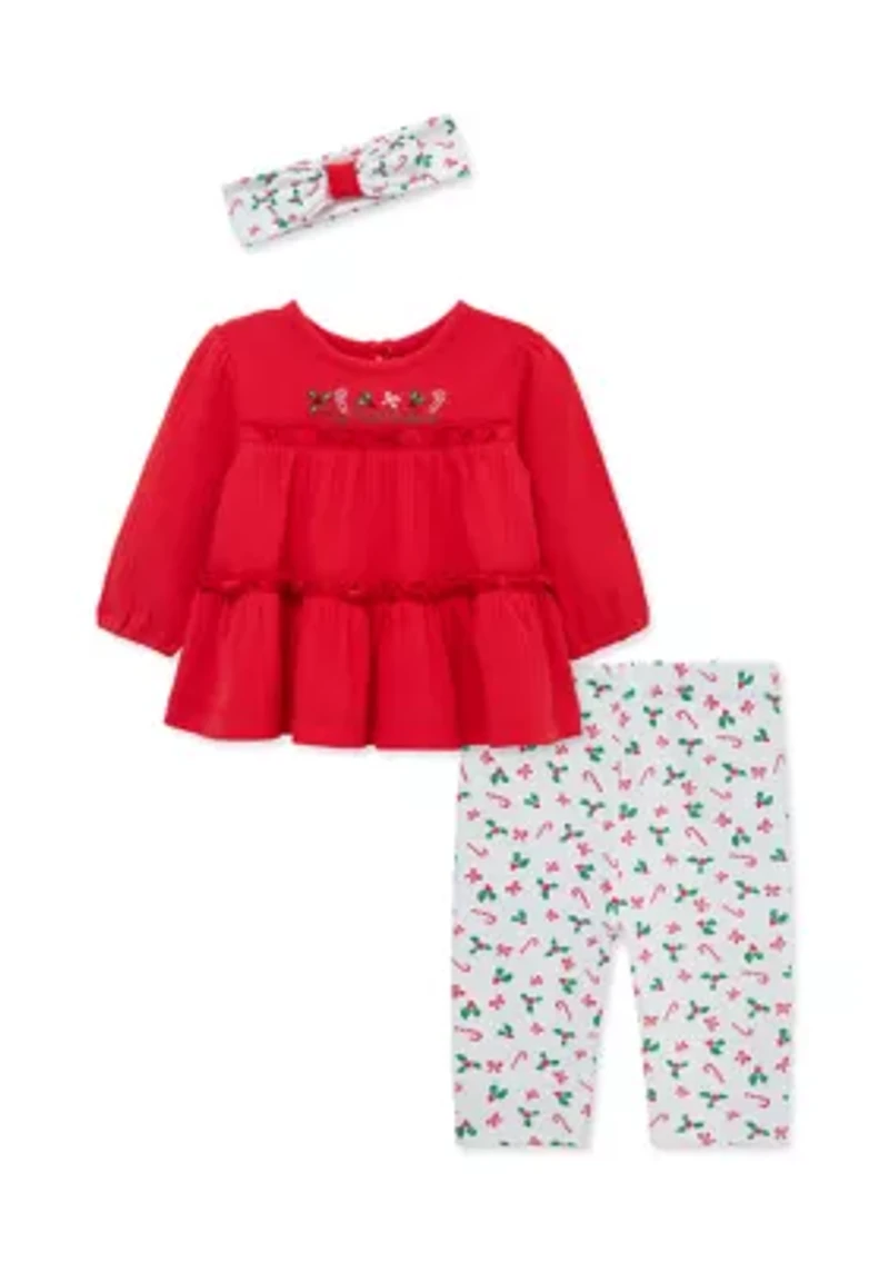 Candy Cane Tunic Set with Headband