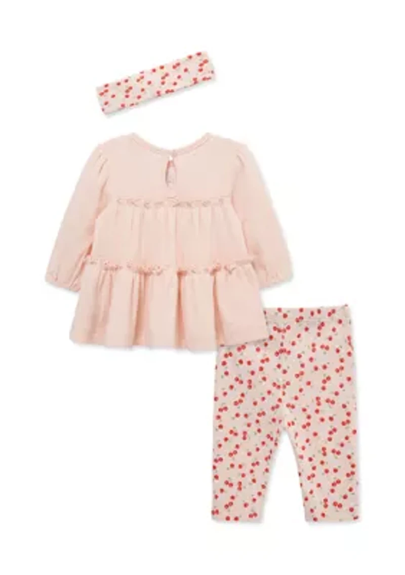 Baby Girls Cherries Tunic Set with Headband