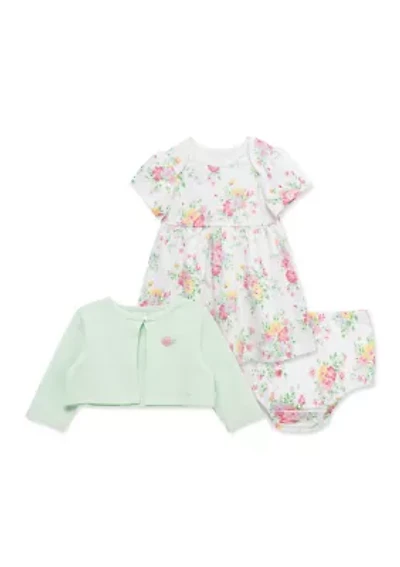 Baby Girls Bouquet Dress Set with Panty