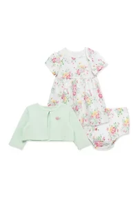 Baby Girls Bouquet Dress Set with Panty