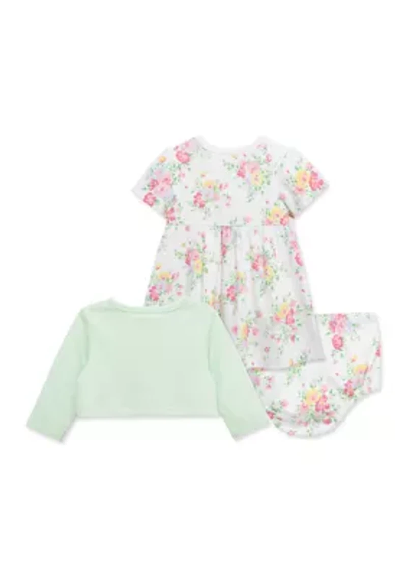 Baby Girls Bouquet Dress Set with Panty