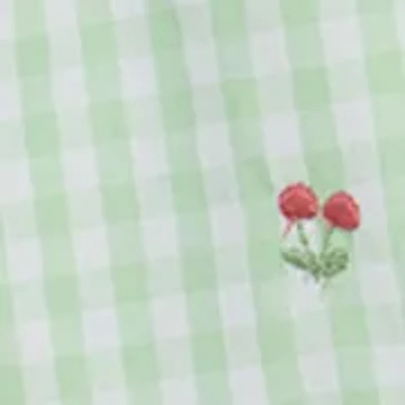 Baby Girls Cherry Check Set with Headband