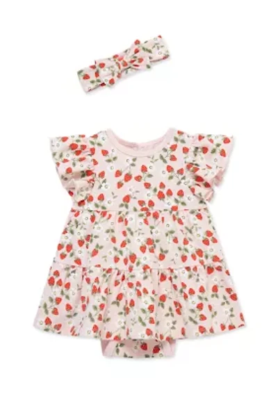 Baby Girls Bodysuit and Headband Set