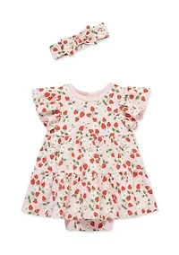 Baby Girls Bodysuit and Headband Set