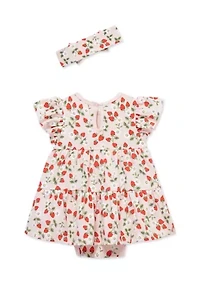 Baby Girls Bodysuit and Headband Set