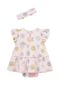 Baby Girls Bodysuit and Headband Set