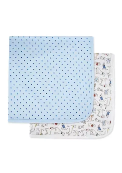 Baby Pups 2 Pack Receiving Blanket
