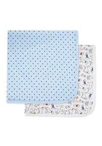 Baby Pups 2 Pack Receiving Blanket