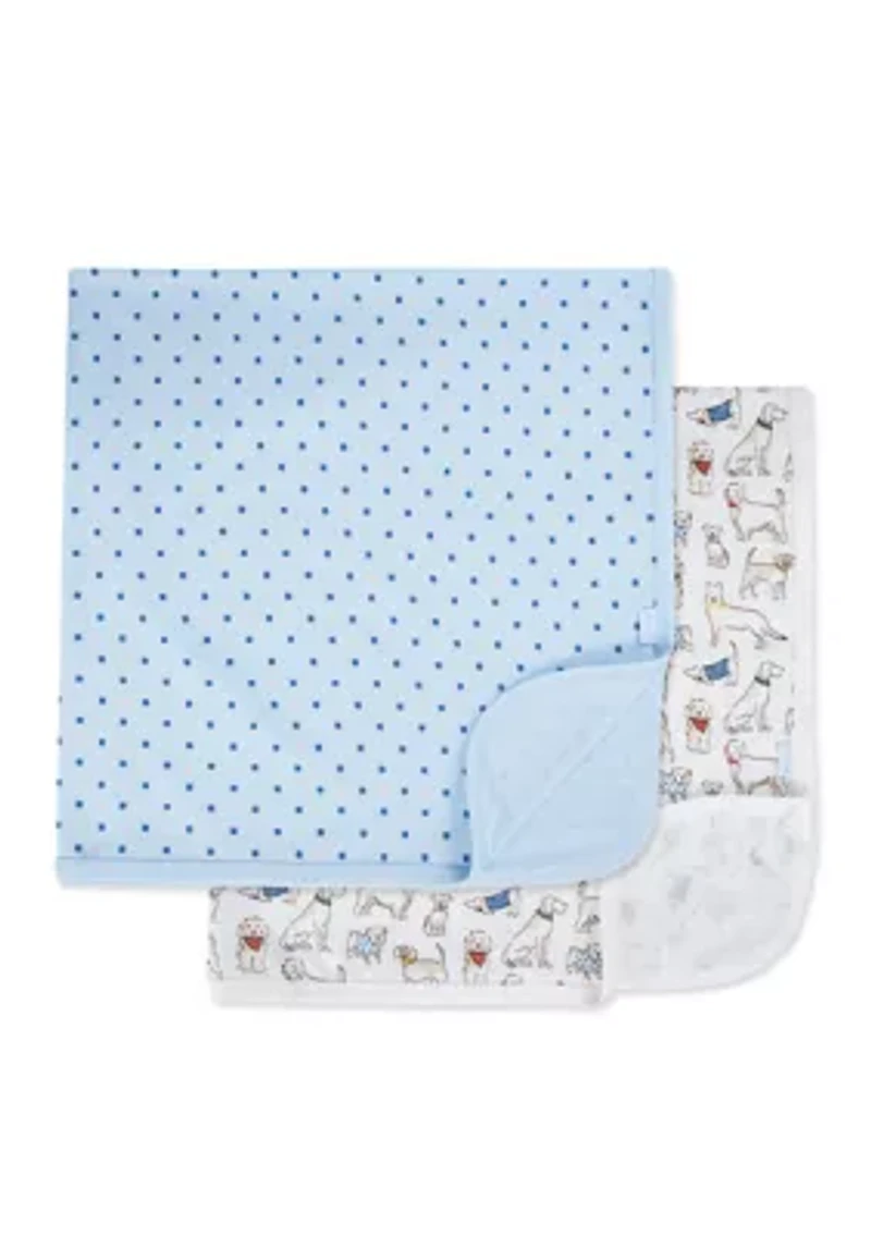 Baby Pups 2 Pack Receiving Blanket