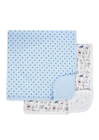Baby Pups 2 Pack Receiving Blanket