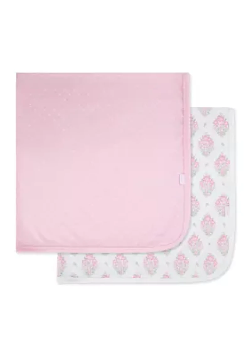 Baby Floral 2 Pack Receiving Blanket