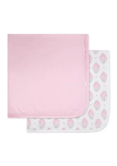 Baby Floral 2 Pack Receiving Blanket