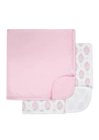 Baby Floral 2 Pack Receiving Blanket