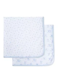 Baby Boys Peppy Puppies 2 Pack Receiving Blankets