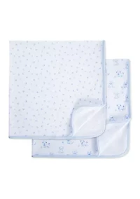 Baby Boys Peppy Puppies 2 Pack Receiving Blankets