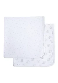 Baby Elephants 2 Pack Receiving Blankets