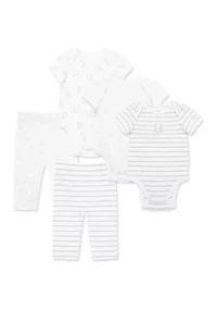 Baby Boys Elephants 5-Piece Bodysuit and Pants Set