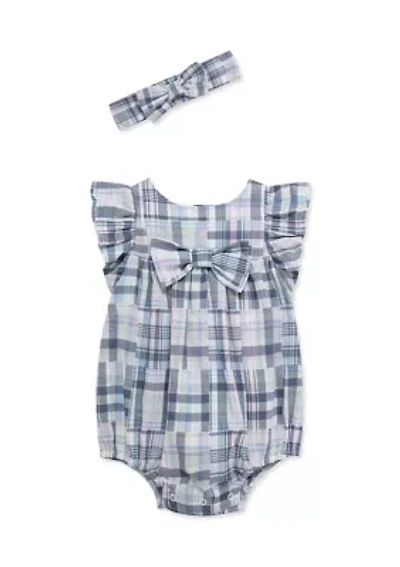 Baby Girls Newport Bubble with Headband Set