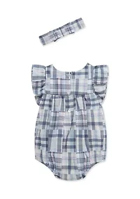 Baby Girls Newport Bubble with Headband Set