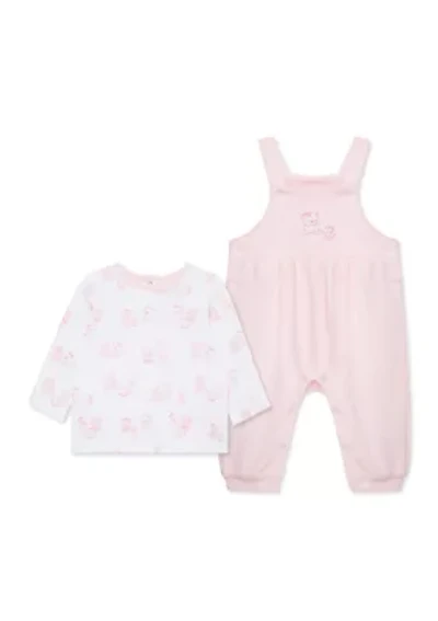 Baby Girls Bears Overall Set