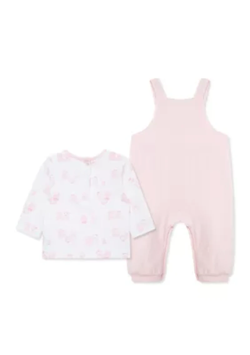 Baby Girls Bears Overall Set