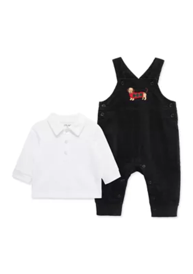 Baby Boys Party Pup Overall Set