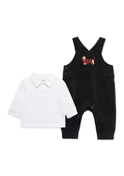 Baby Boys Party Pup Overall Set