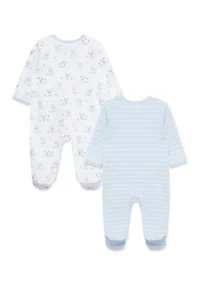 Baby Boys Puppies 2-Pack Footies Pajamas