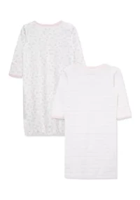 Baby Girls Pretty Puppies 2-Pack Sleeper Gowns